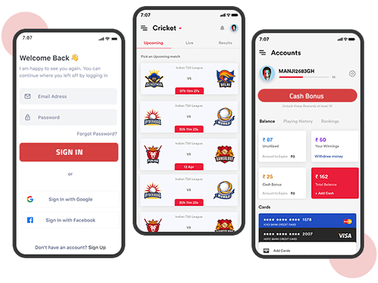 fantasy cricket app work